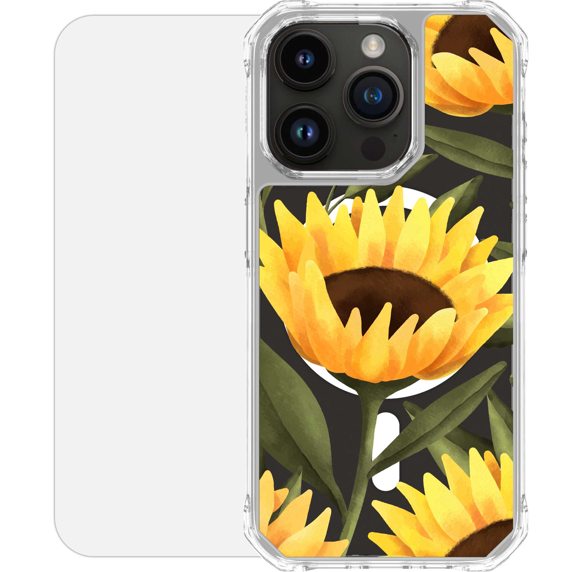 Scooch-MagCase for iPhone 15 Pro-BloomingSunflowers