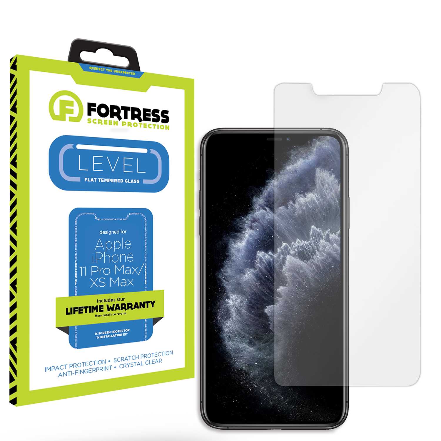 Fortress iPhone XS Max Screen Protector $0Coverage Scooch Screen Protector