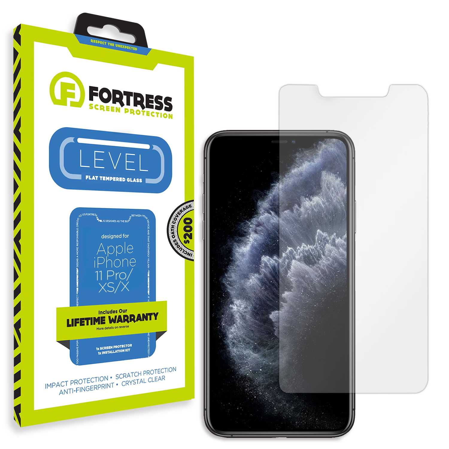 Fortress iPhone 11 Pro Screen Protector $200Coverage Scooch Screen Protector