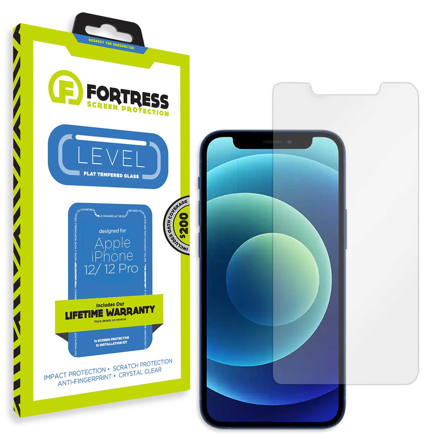 Fortress iPhone 12 Pro Screen Protector $200Coverage Scooch Screen Protector