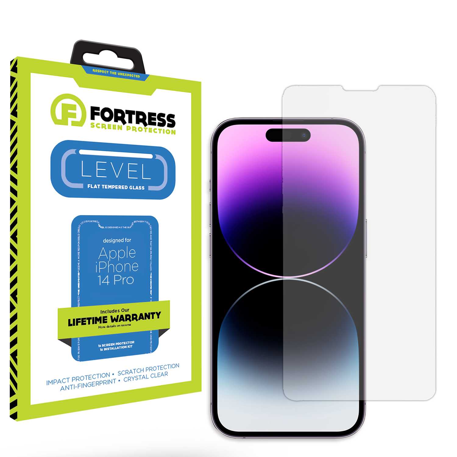 Fortress iPhone 14 Pro Screen Protector $0Coverage Scooch Screen Protector