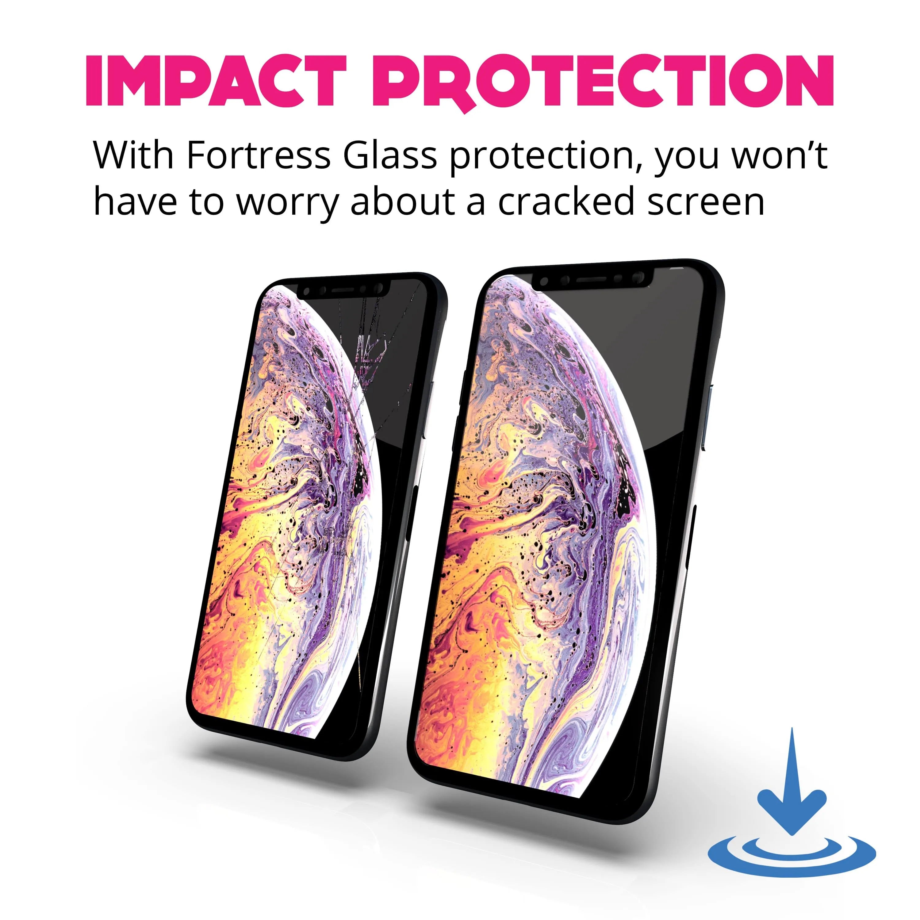 Fortress iPhone XS Screen Protector - $200 Device Coverage  Scooch Screen Protector